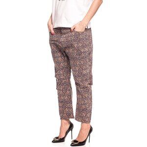 New One Teaspoon Azteca Leopard Eagle Jeans Womens 24 Boyfriend Denim